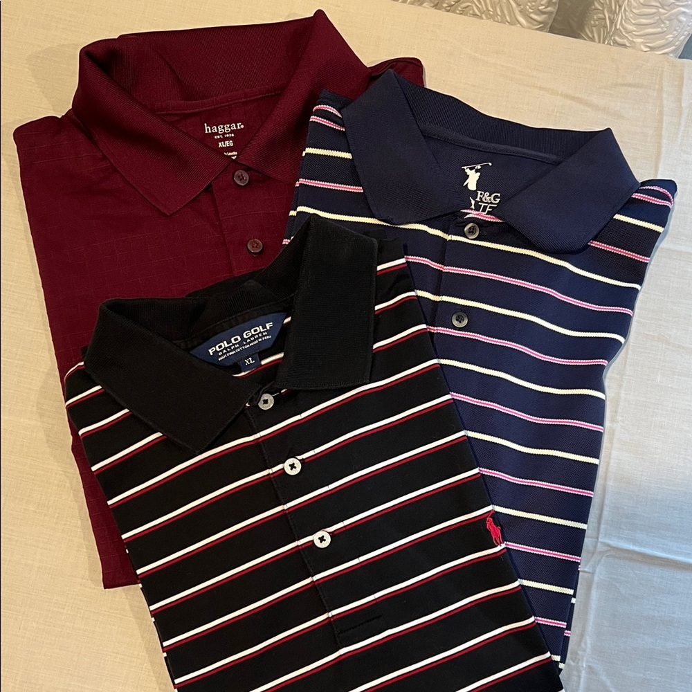 Ralph Lauren Polo Golf, F&G Tech and Haggar polos